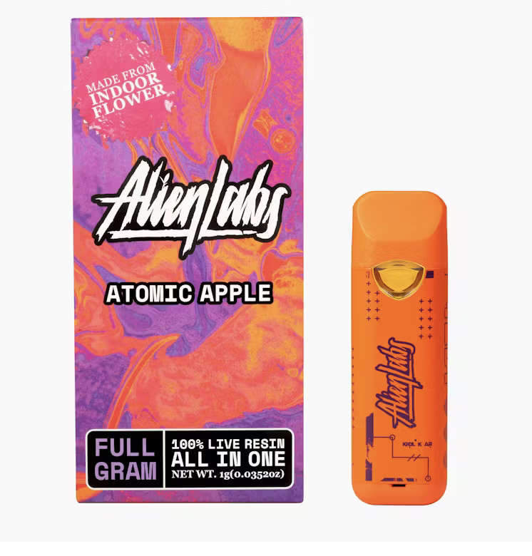 Screenshot 2025-07-07 at 3.54.27 PM Alien Labs - Atomic Apple - All In One Vape - Full Gram - Image 1